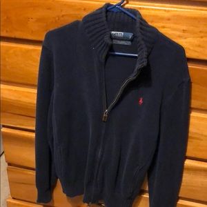 Polo zip up sweater